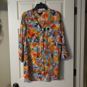 Slim Factor by Investments Blouse Women's Size XL